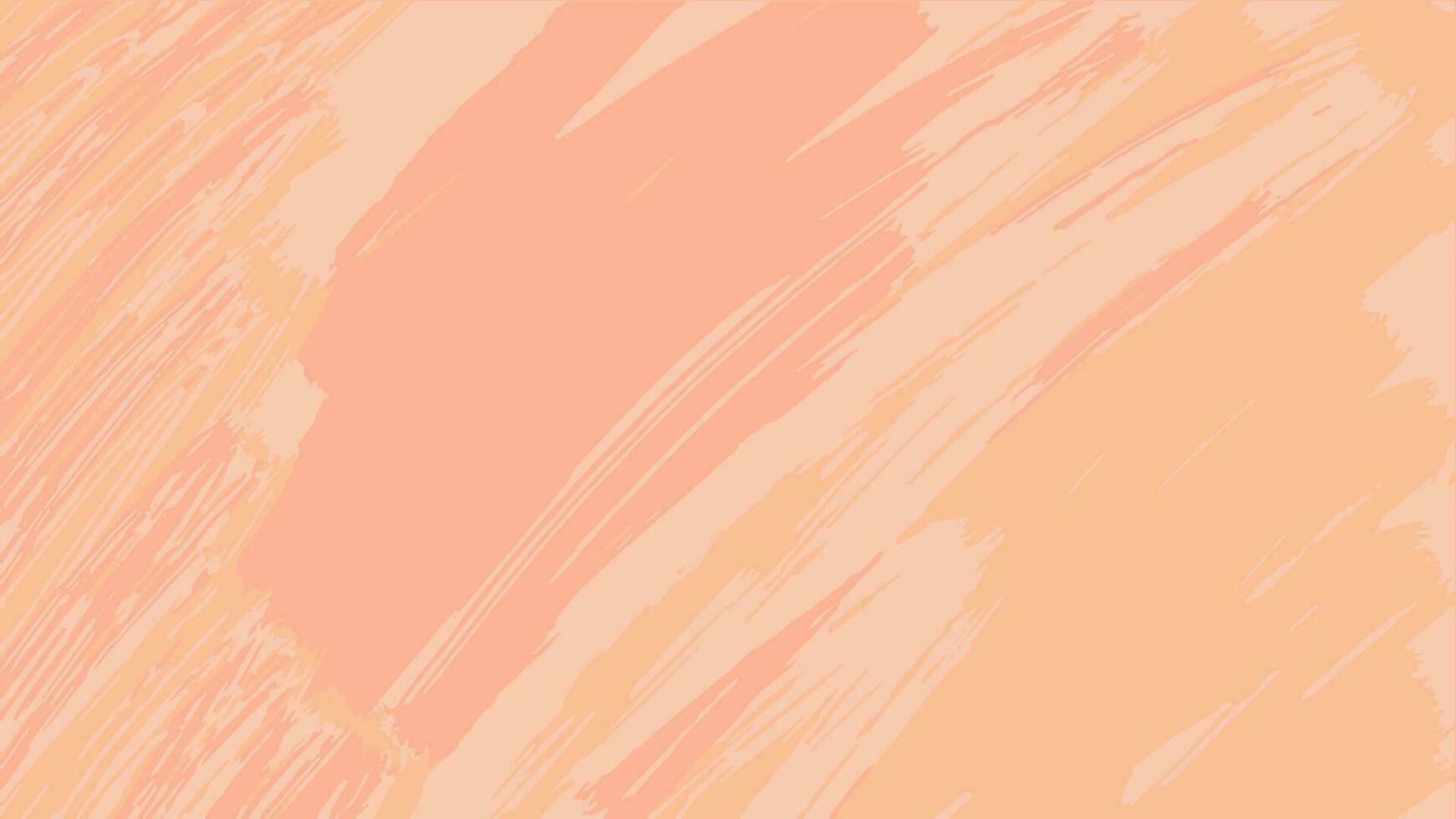 Abstract background with color of year 2024 Peach Fuzz. Brush strokes of paint. Smooth flow and blending of colors, splash of color. Oblique lines. For web design, banners, and backgrounds. vector