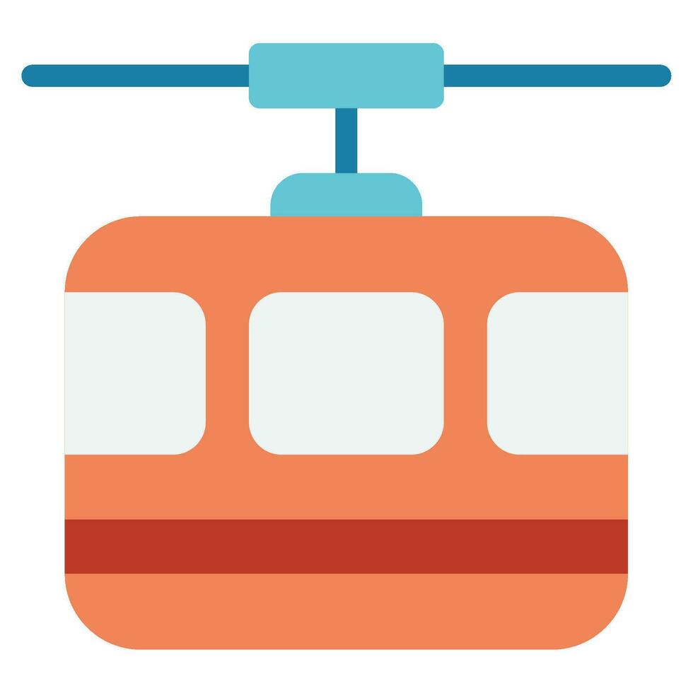 Travel cableway object illusatration vector