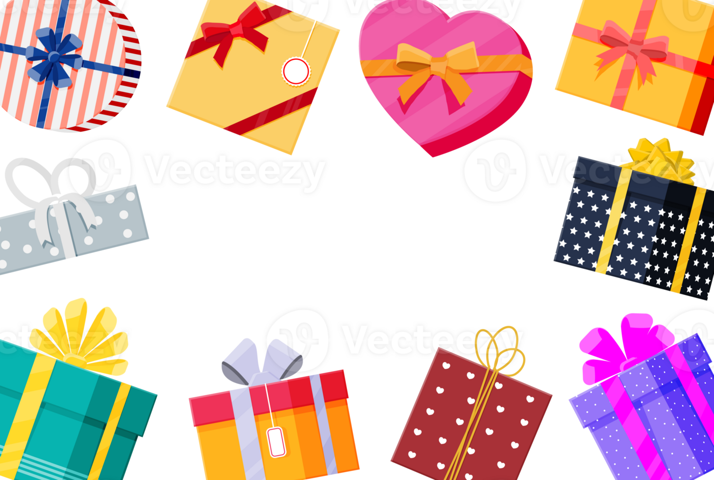 Set of gift boxes png