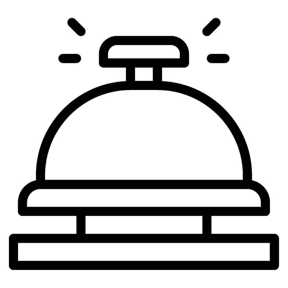 Travel desk bell object illusatration vector