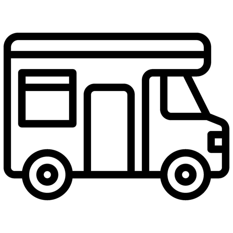 Travel caravan object illusatration vector