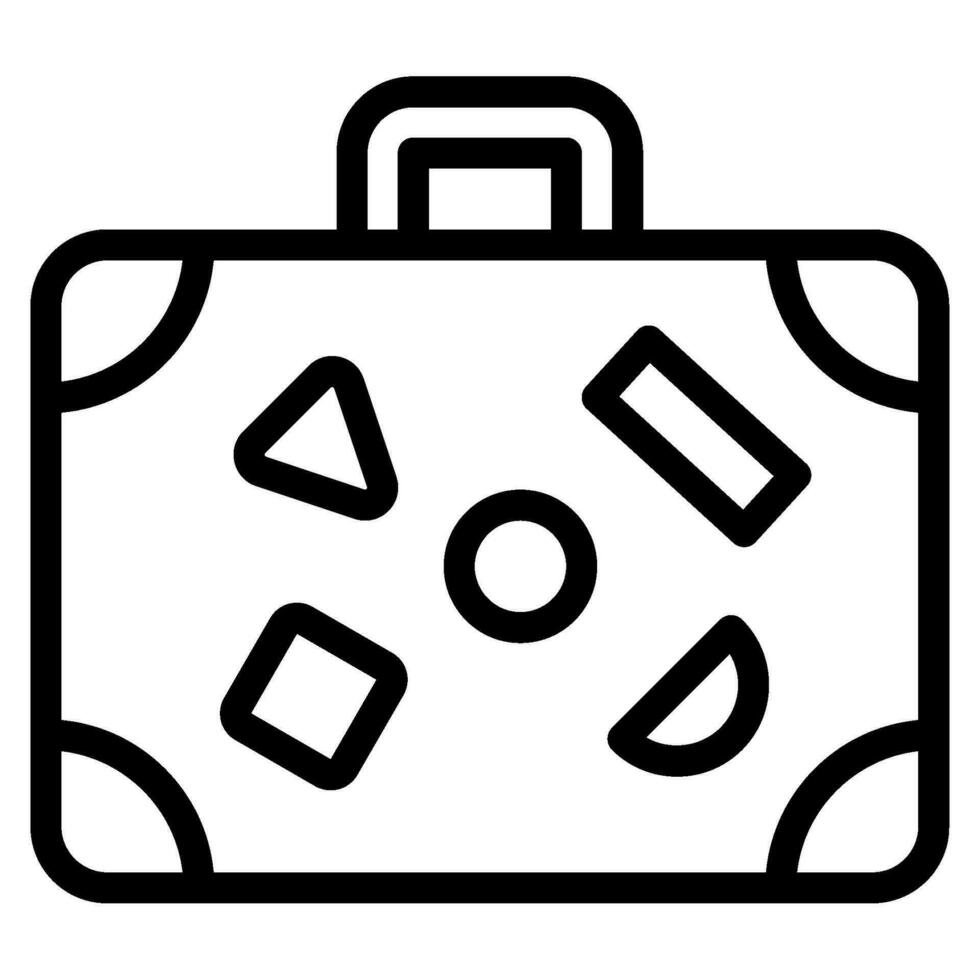 Travel suitcase object illusatration vector