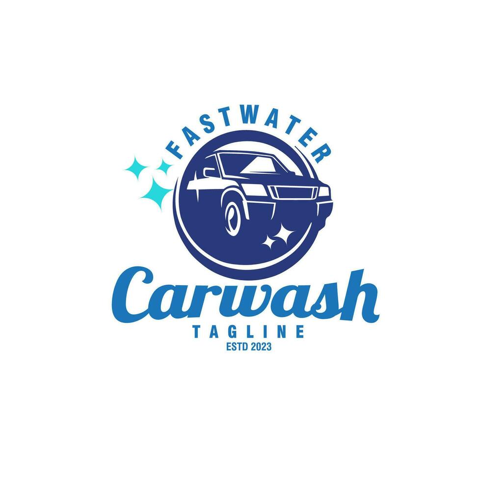 car wash logo design vector template illustration