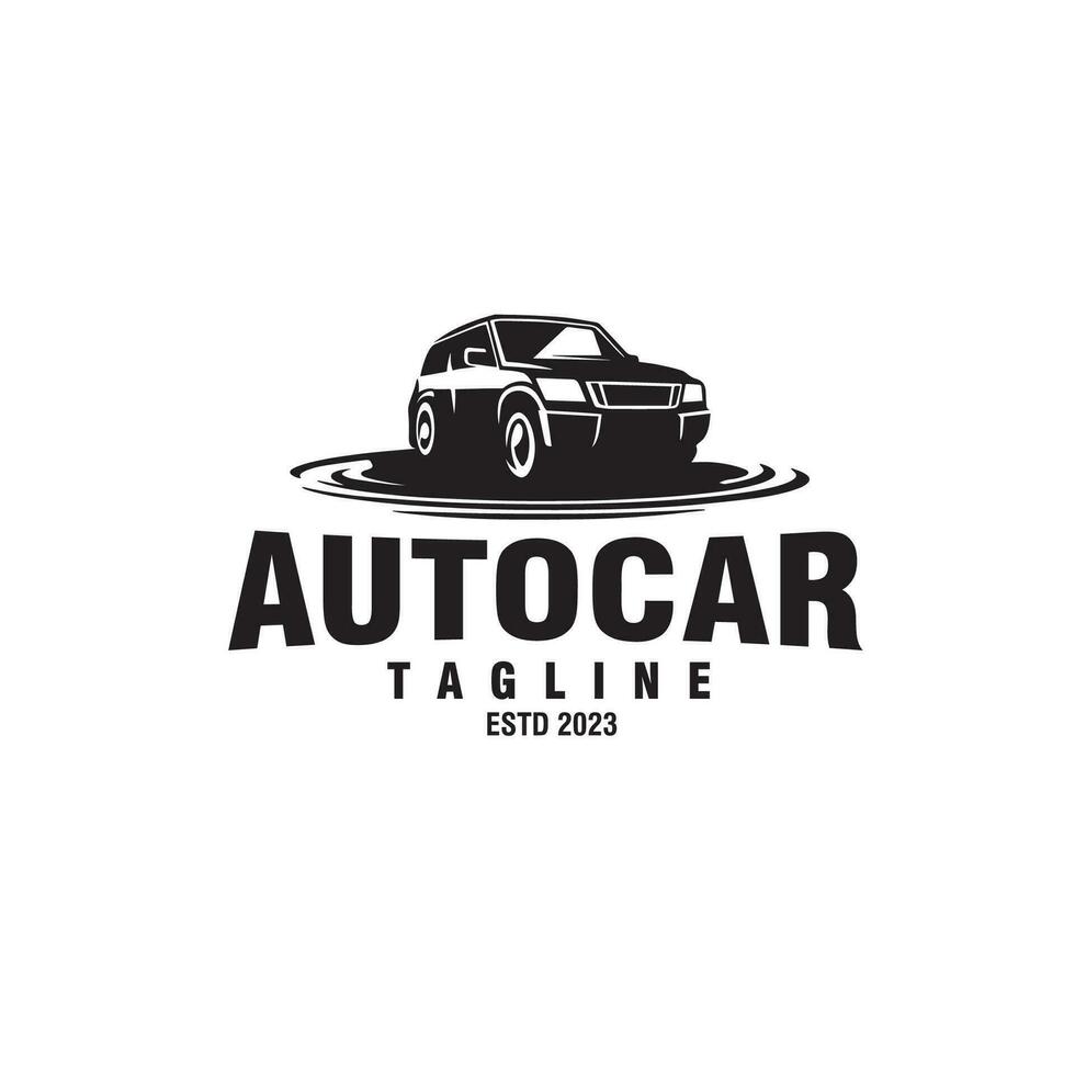 auto car vintage logo design vector template illustration