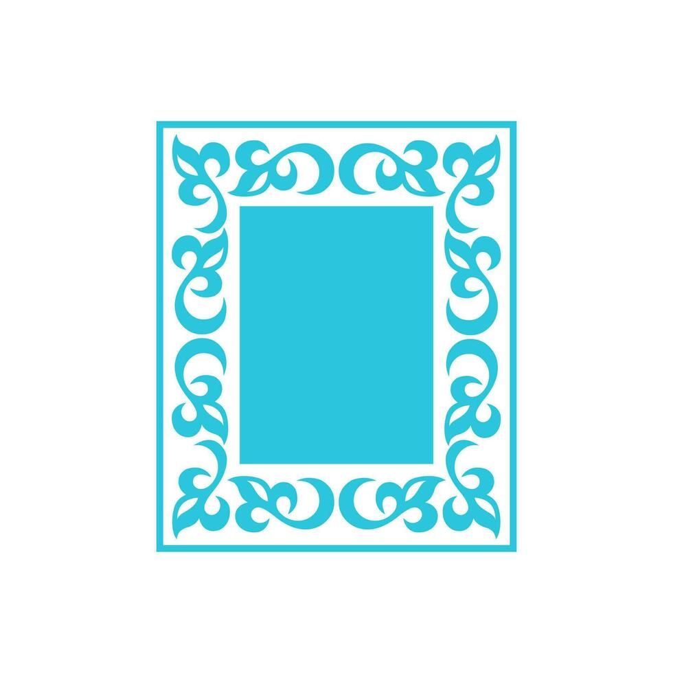 Classical floral frame. From blue icon set. vector
