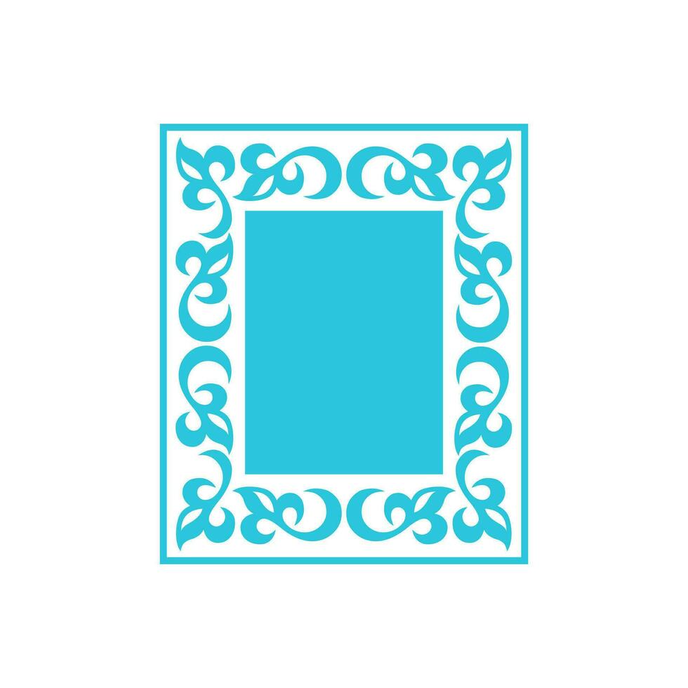 Classical floral frame. From blue icon set. vector