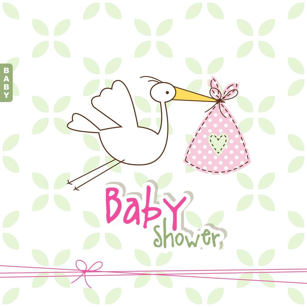 Baby special delivery, baby shower invitation card vector