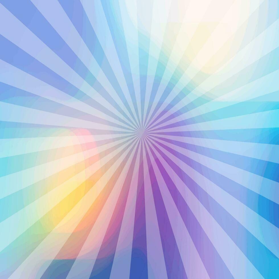 Abstract sunbeam rays colorful background template vector