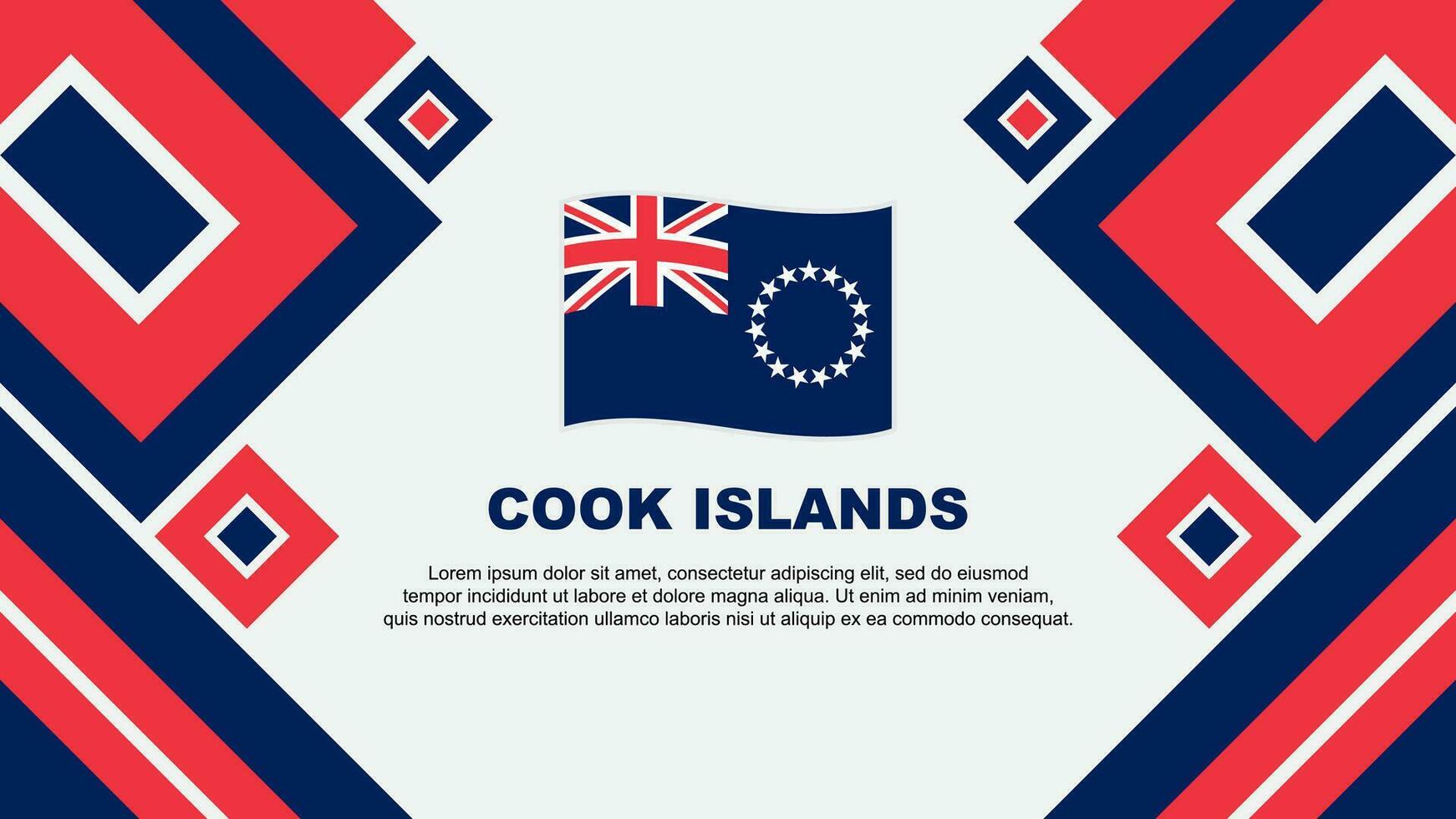 cocinar islas bandera resumen antecedentes diseño modelo. cocinar islas independencia día bandera fondo de pantalla vector ilustración. cocinar islas dibujos animados