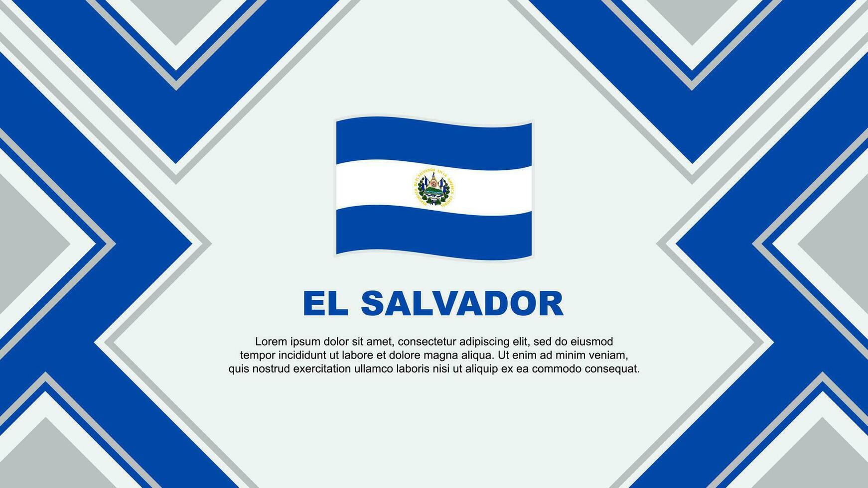 El Salvador Flag Abstract Background Design Template. El Salvador Independence Day Banner Wallpaper Vector Illustration. El Salvador Vector