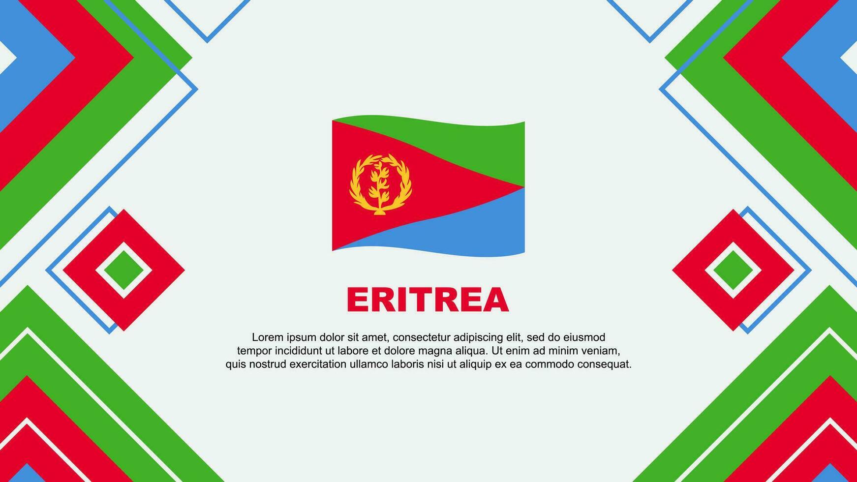 Eritrea Flag Abstract Background Design Template. Eritrea Independence Day Banner Wallpaper Vector Illustration. Eritrea Background