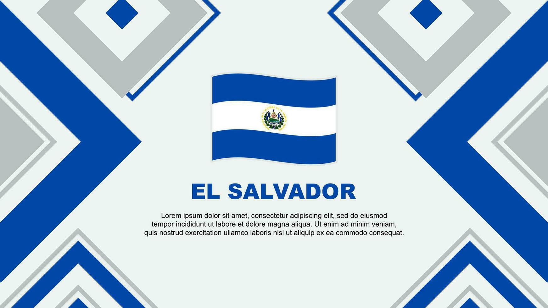 El Salvador Flag Abstract Background Design Template. El Salvador Independence Day Banner Wallpaper Vector Illustration. El Salvador Independence Day