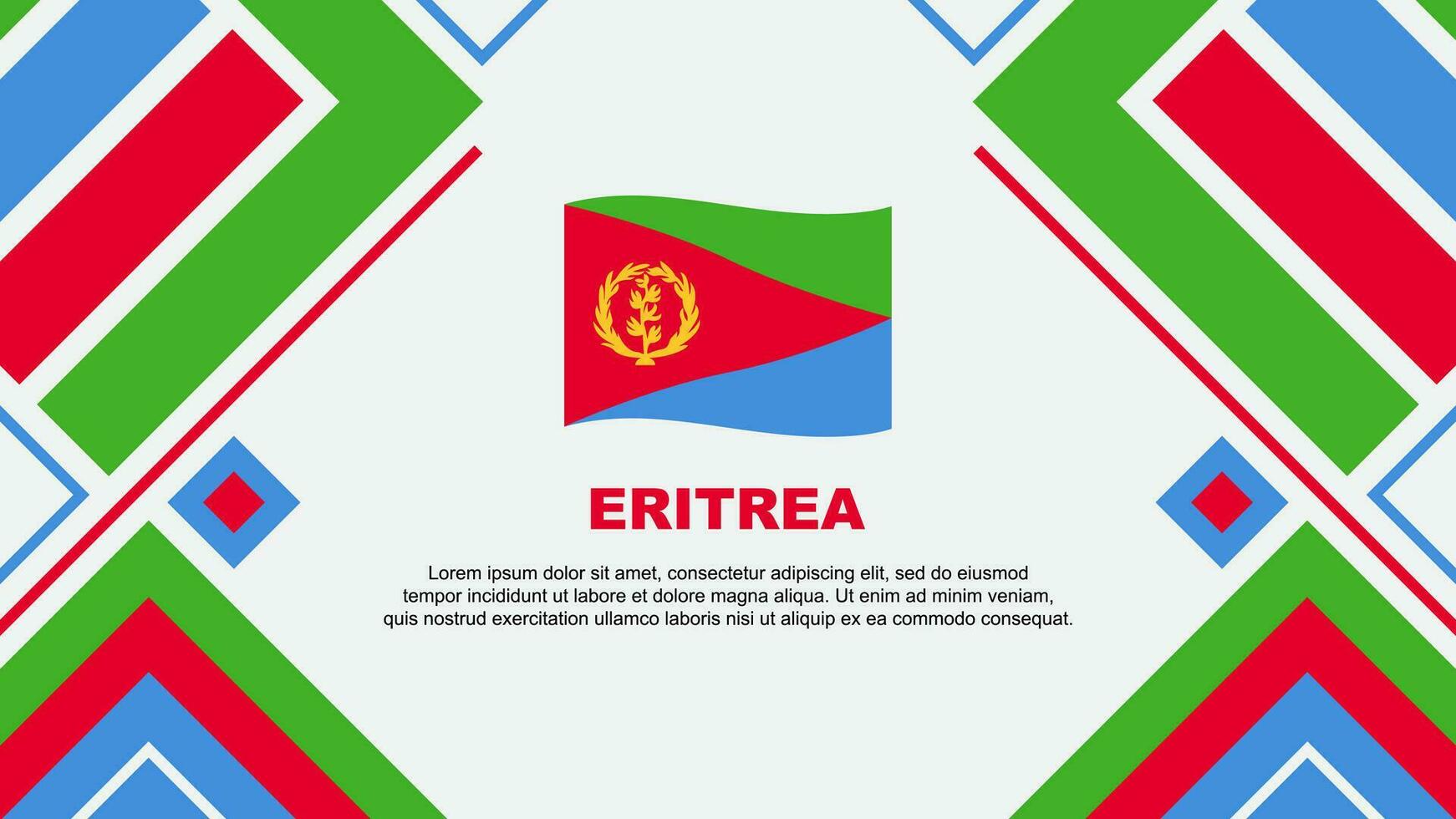 Eritrea Flag Abstract Background Design Template. Eritrea Independence Day Banner Wallpaper Vector Illustration. Eritrea Flag