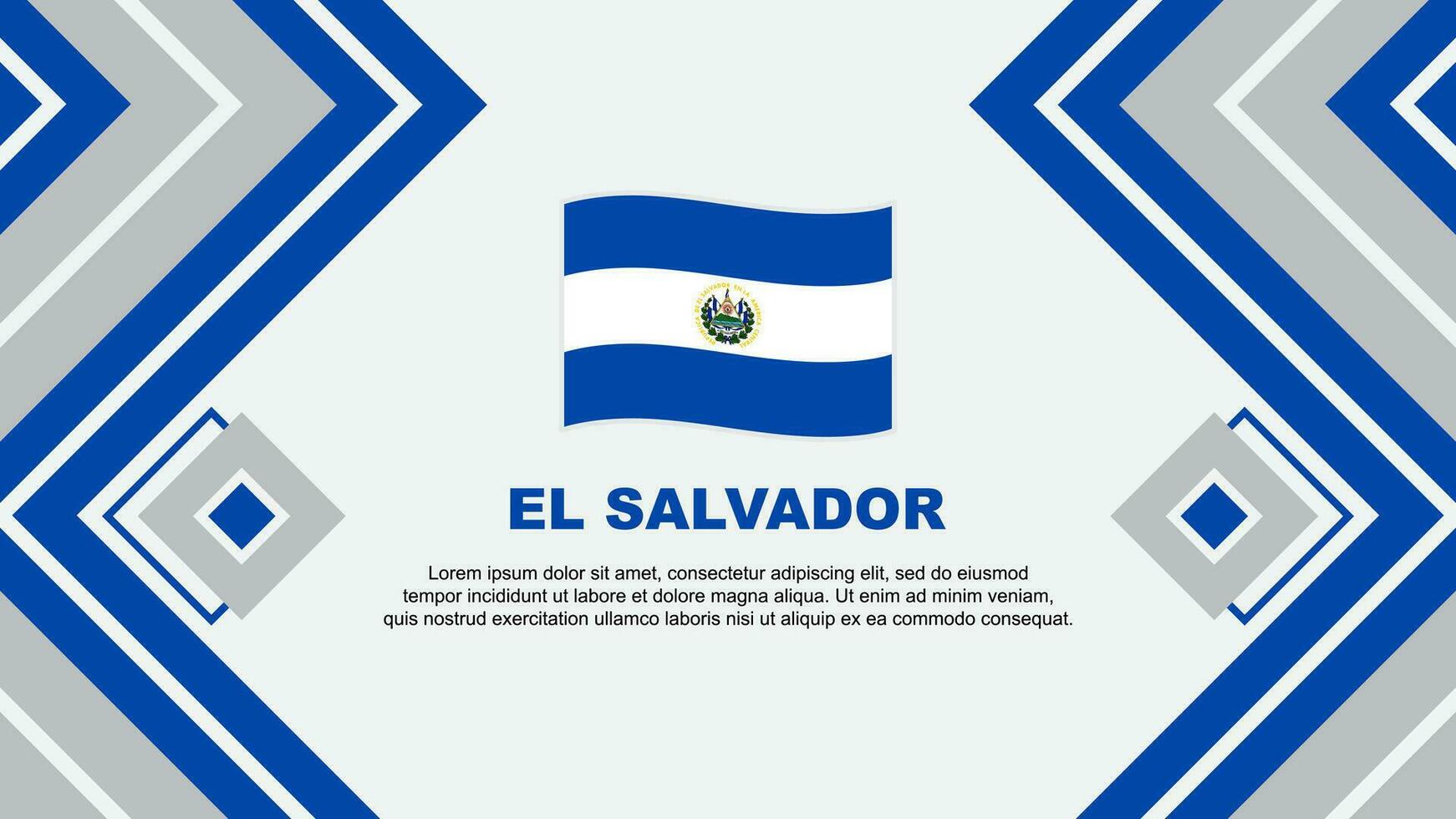 El Salvador Flag Abstract Background Design Template. El Salvador Independence Day Banner Wallpaper Vector Illustration. El Salvador Design