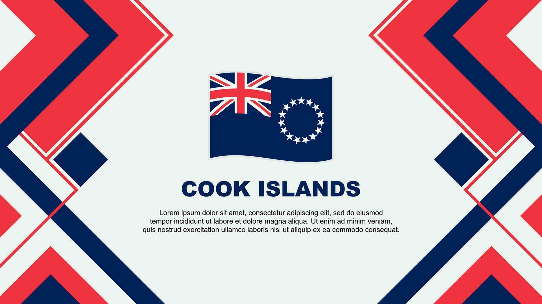 Cook Islands Flag Abstract Background Design Template. Cook Islands Independence Day Banner Wallpaper Vector Illustration. Cook Islands Banner