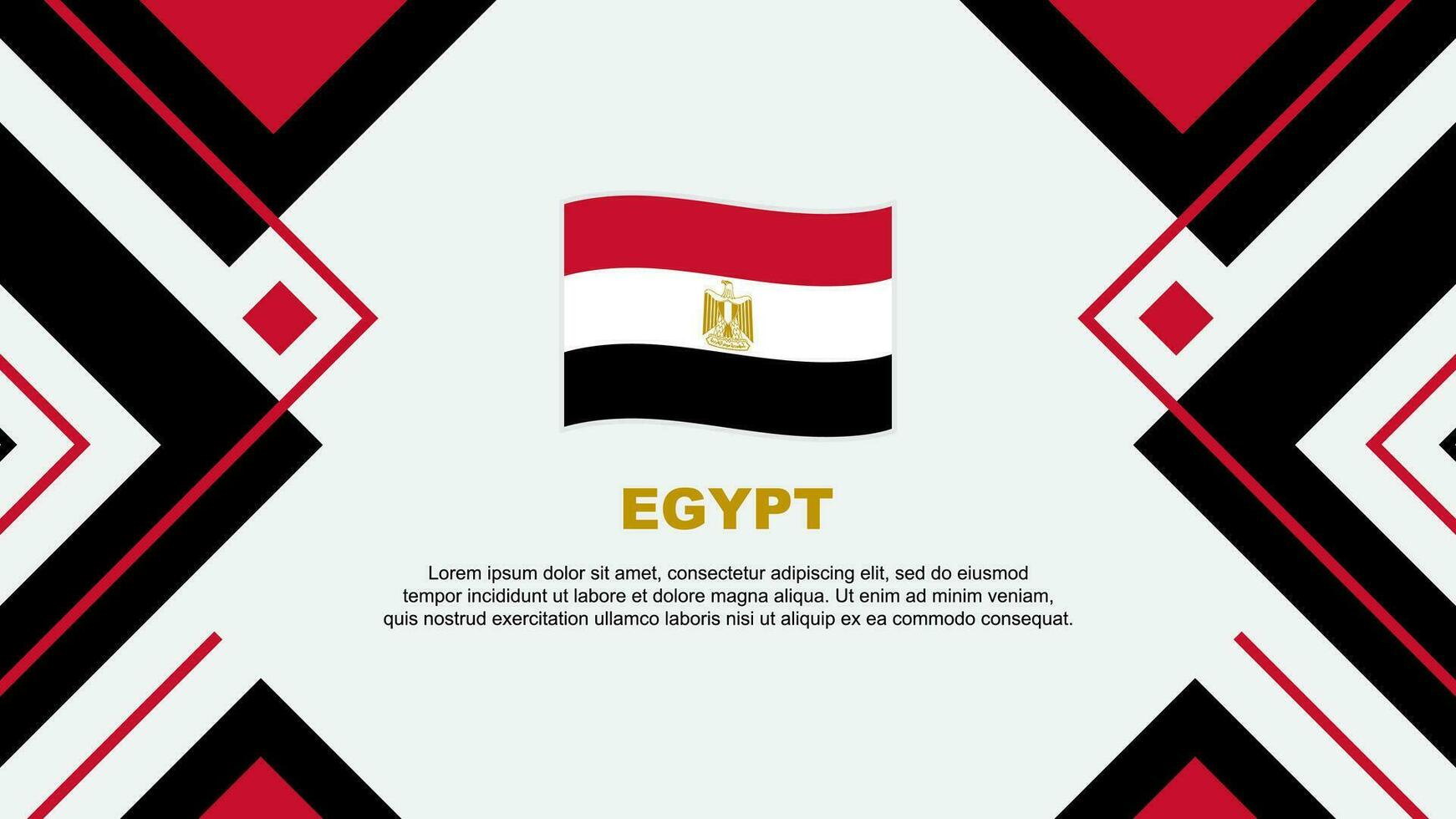 Egypt Flag Abstract Background Design Template. Egypt Independence Day Banner Wallpaper Vector Illustration. Egypt Illustration