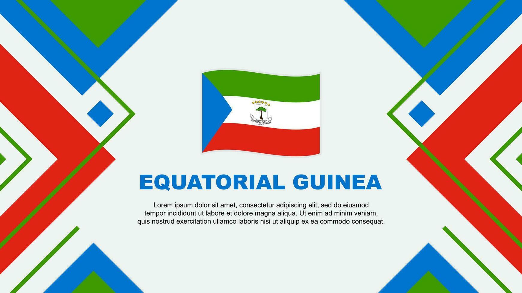 Equatorial Guinea Flag Abstract Background Design Template. Equatorial Guinea Independence Day Banner Wallpaper Vector Illustration. Equatorial Guinea Illustration