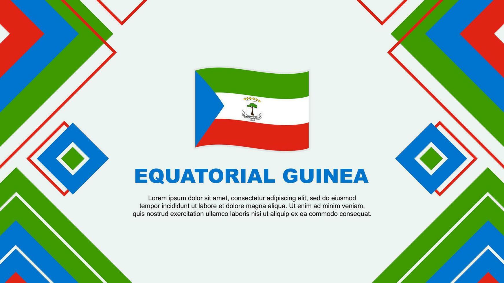 Equatorial Guinea Flag Abstract Background Design Template. Equatorial Guinea Independence Day Banner Wallpaper Vector Illustration. Equatorial Guinea Background