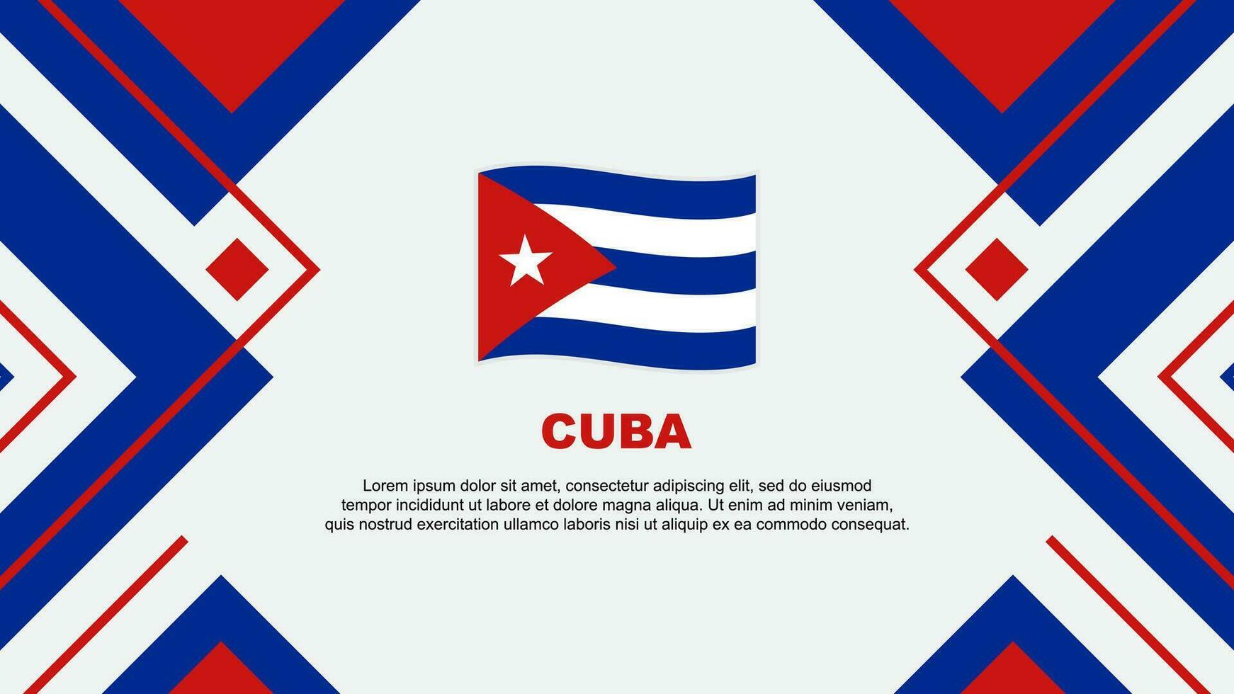 Cuba Flag Abstract Background Design Template. Cuba Independence Day Banner Wallpaper Vector Illustration. Cuba Illustration