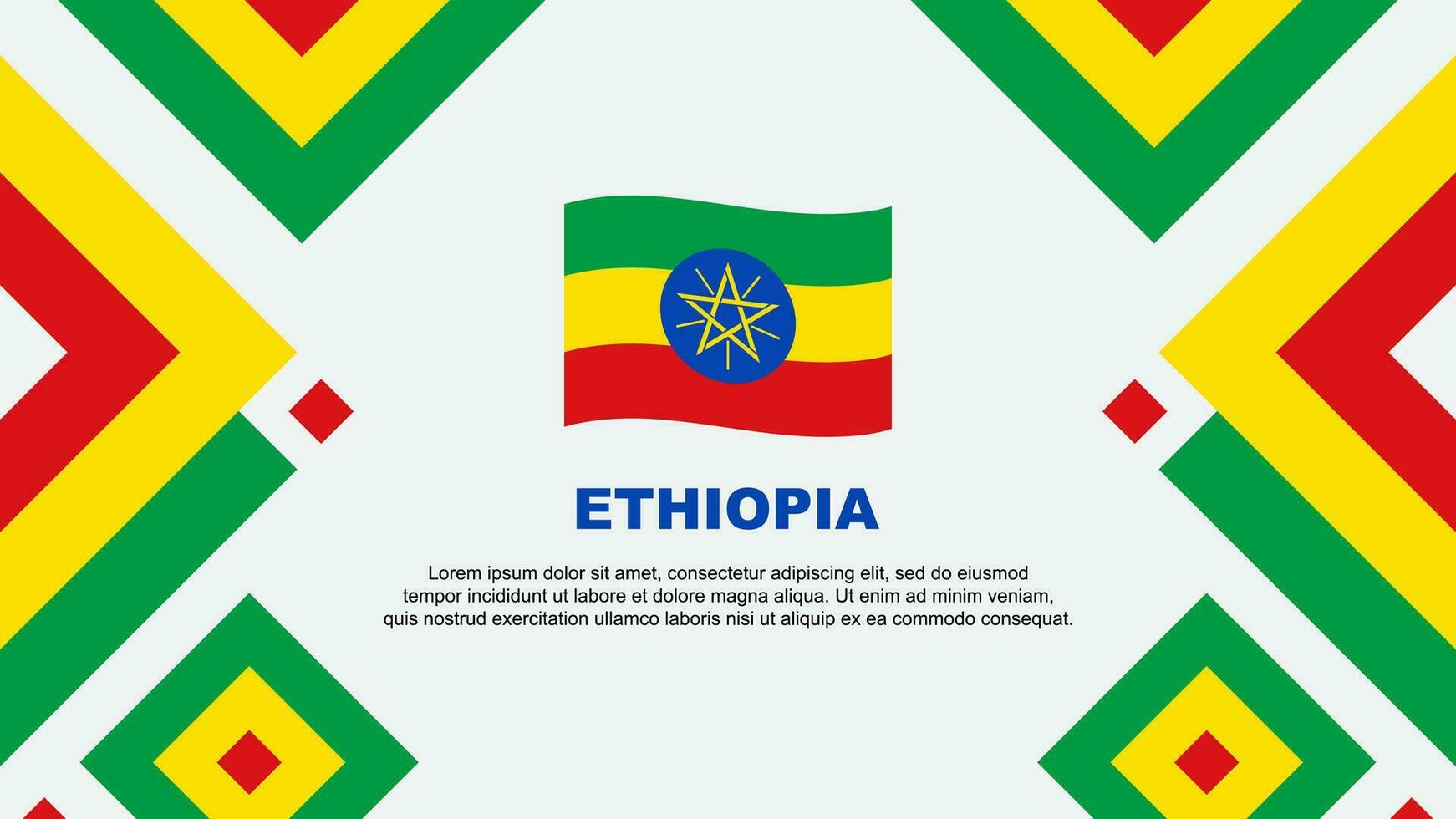 Ethiopia Flag Abstract Background Design Template. Ethiopia Independence Day Banner Wallpaper Vector Illustration. Ethiopia Template