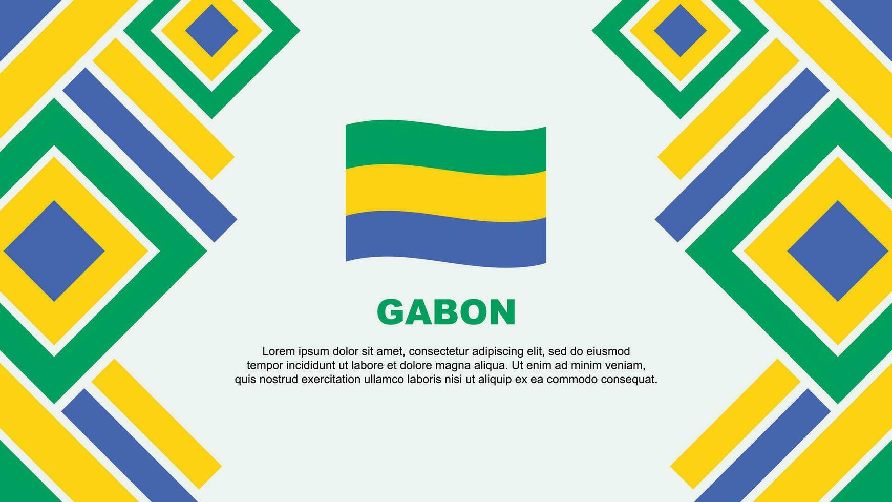 Gabón bandera resumen antecedentes diseño modelo. Gabón independencia día bandera fondo de pantalla vector ilustración. Gabón