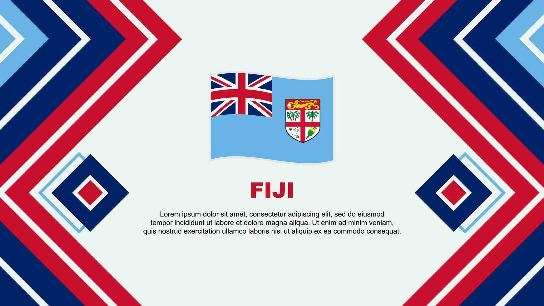 Fiji Flag Abstract Background Design Template. Fiji Independence Day Banner Wallpaper Vector Illustration. Fiji Design