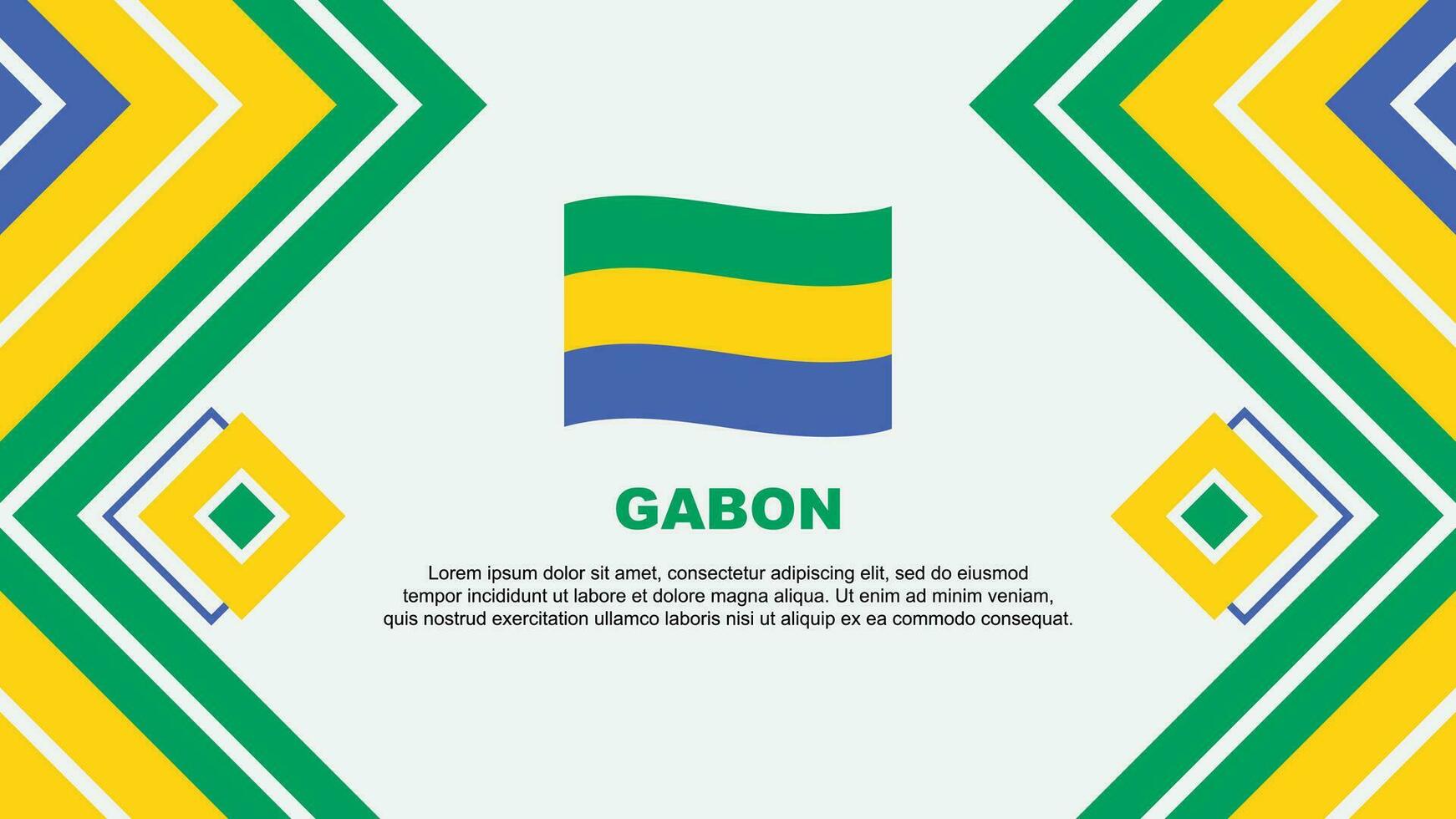 Gabón bandera resumen antecedentes diseño modelo. Gabón independencia día bandera fondo de pantalla vector ilustración. Gabón diseño