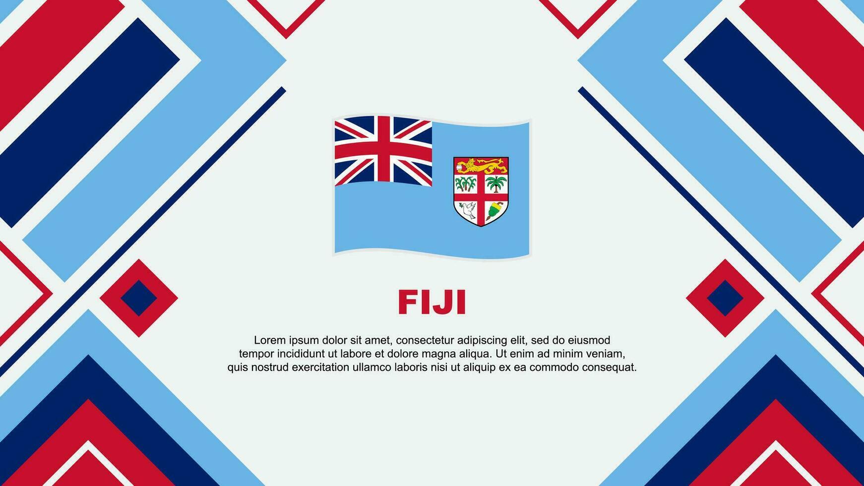 Fiji Flag Abstract Background Design Template. Fiji Independence Day Banner Wallpaper Vector Illustration. Fiji Flag