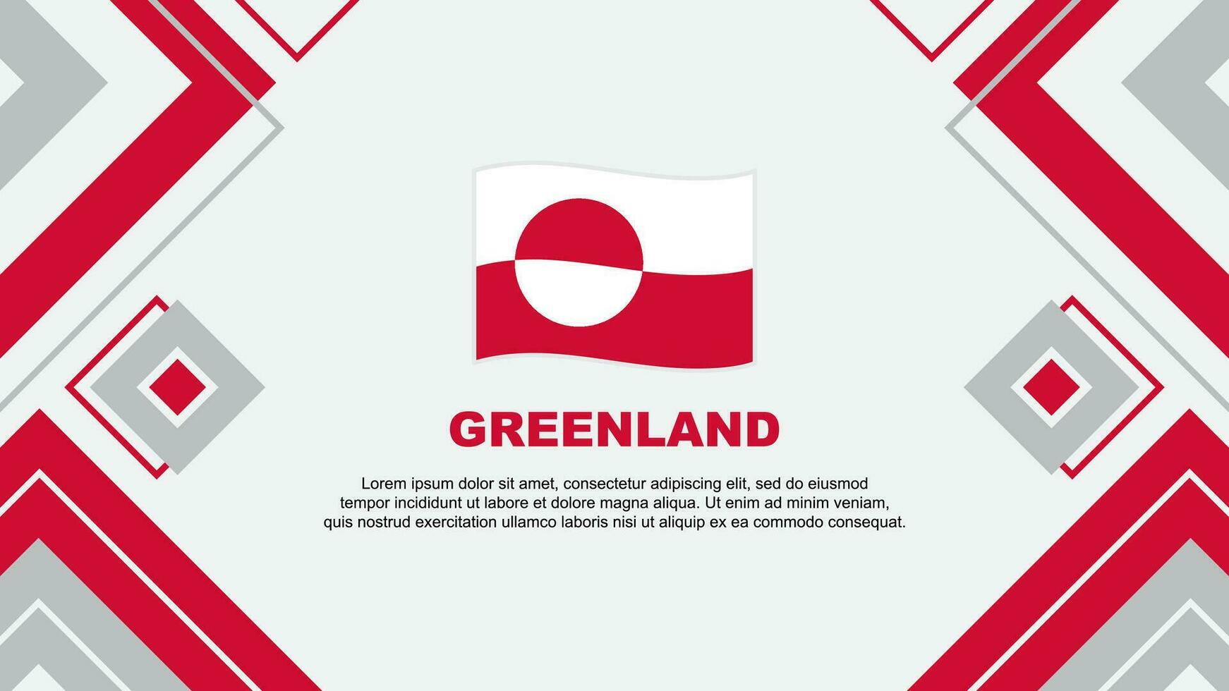 Greenland Flag Abstract Background Design Template. Greenland Independence Day Banner Wallpaper Vector Illustration. Greenland Background