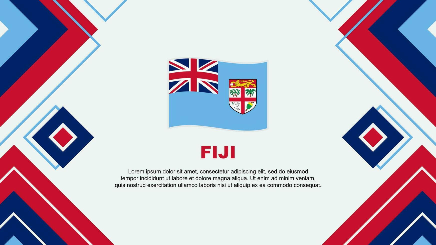 Fiji Flag Abstract Background Design Template. Fiji Independence Day Banner Wallpaper Vector Illustration. Fiji Background
