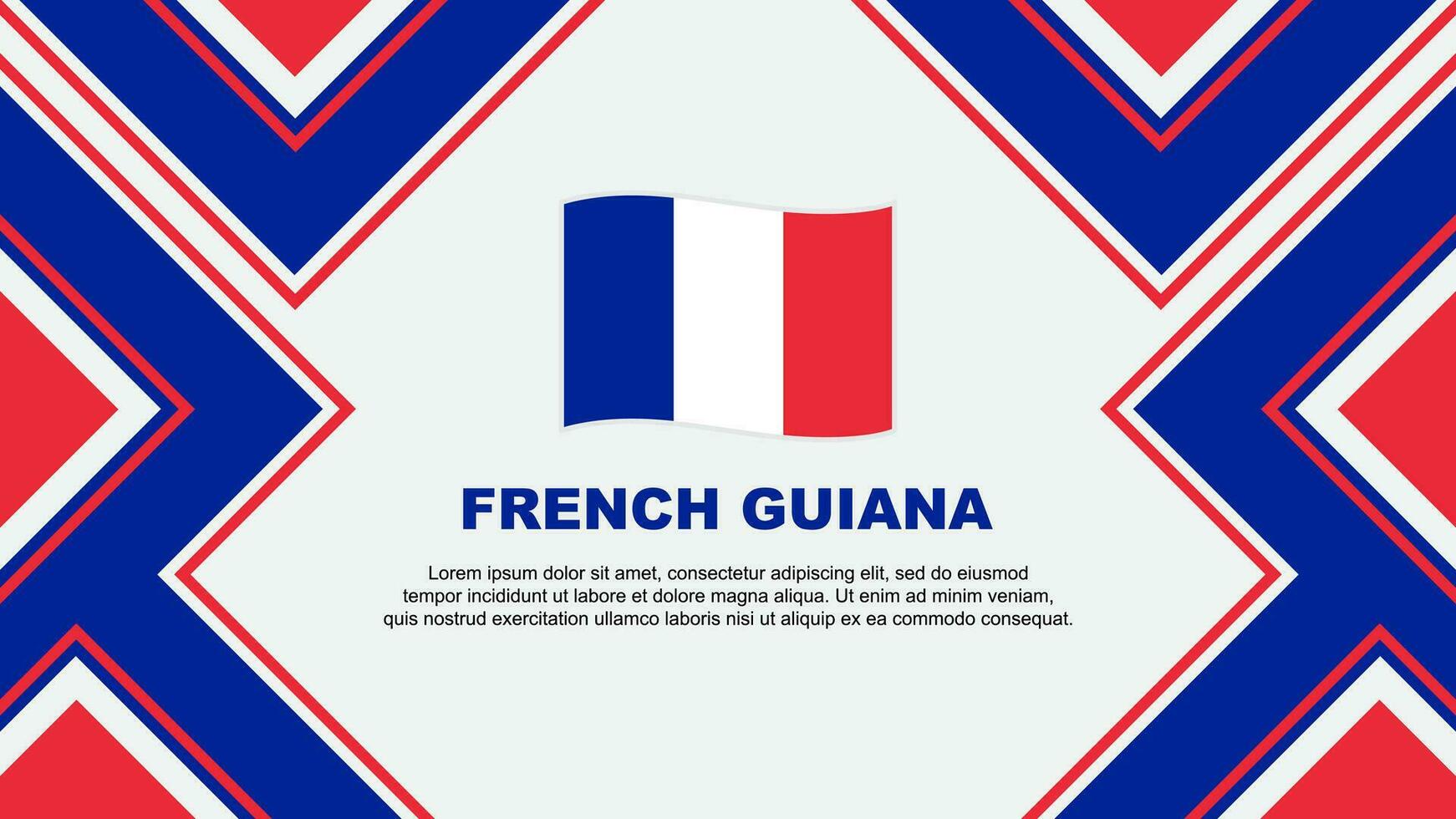 French Guiana Flag Abstract Background Design Template. French Guiana Independence Day Banner Wallpaper Vector Illustration. Vector