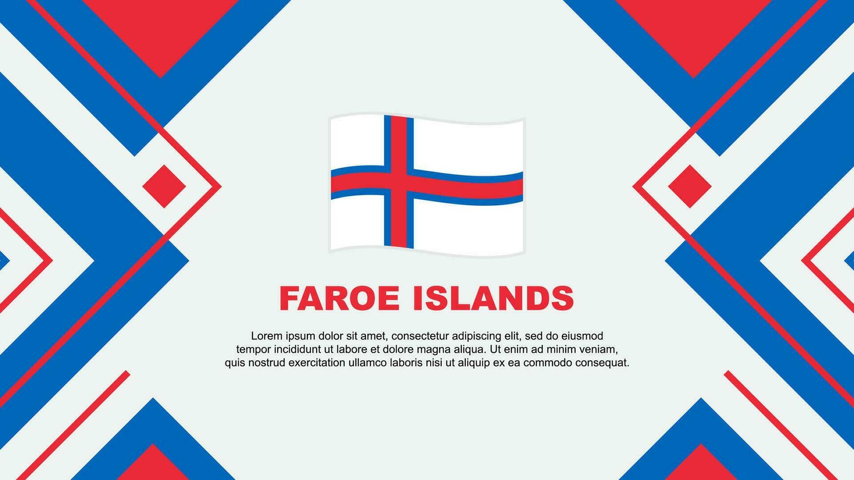 Faroe Islands Flag Abstract Background Design Template. Faroe Islands Independence Day Banner Wallpaper Vector Illustration. Faroe Islands Illustration