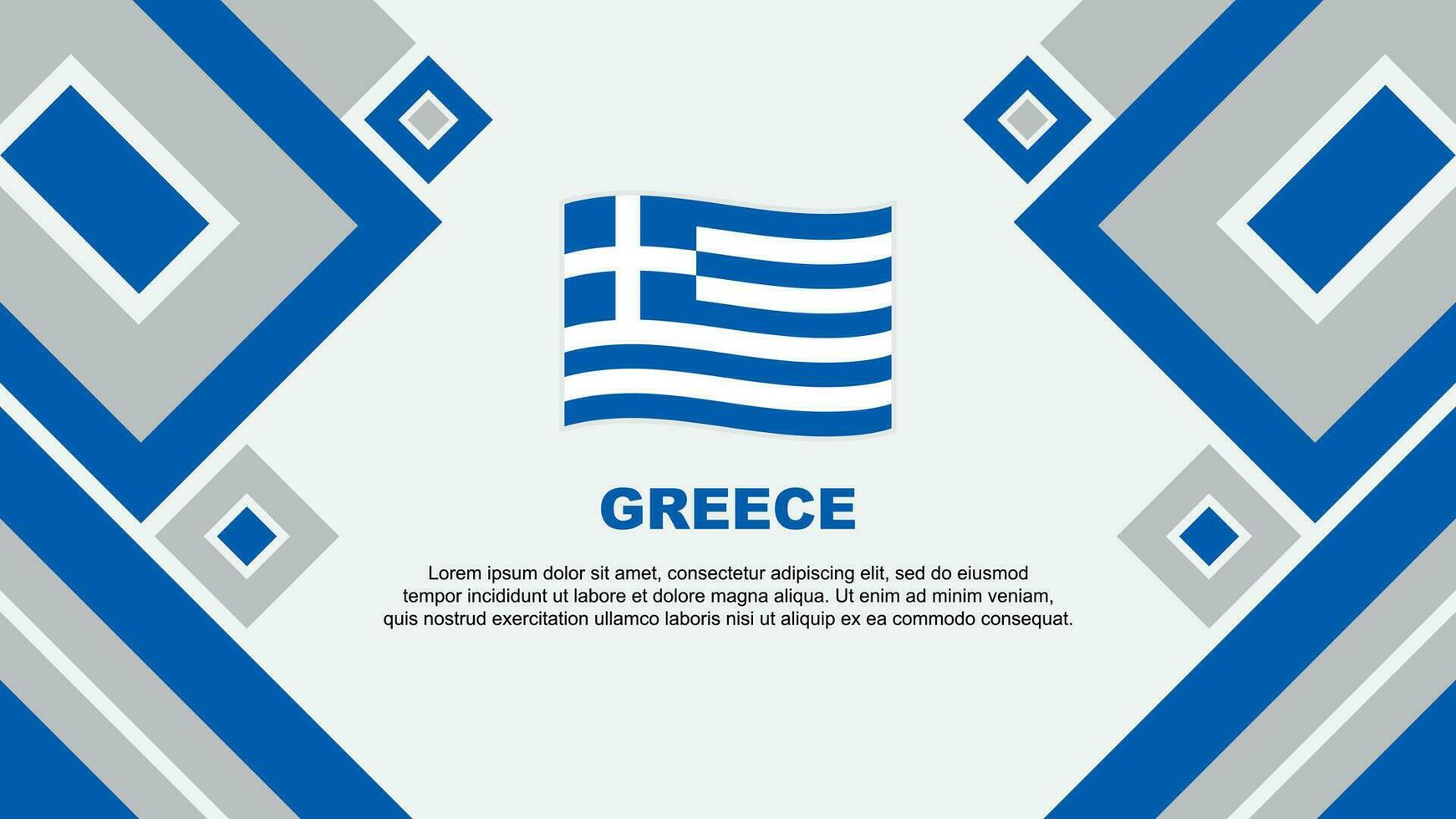 Greece Flag Abstract Background Design Template. Greece Independence Day Banner Wallpaper Vector Illustration. Greece Cartoon