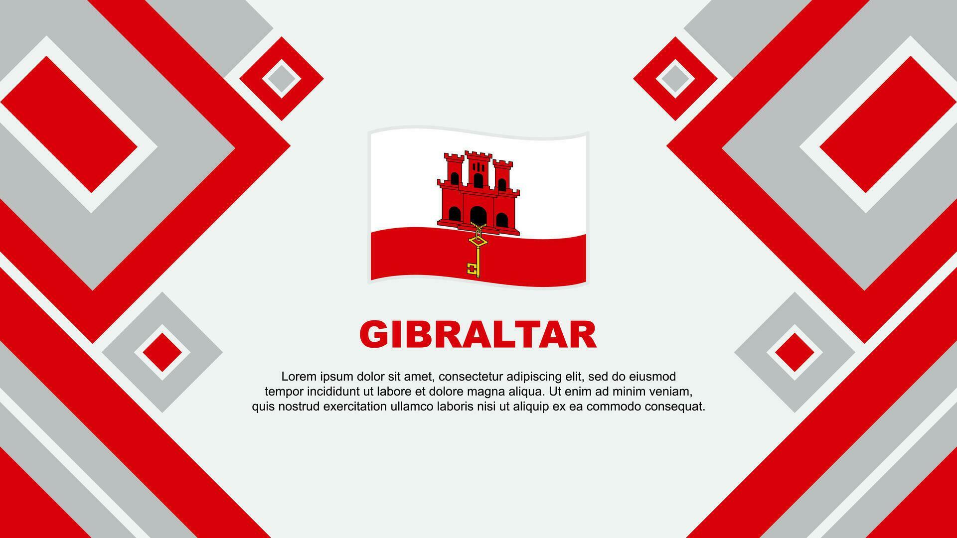 Gibraltar Flag Abstract Background Design Template. Gibraltar