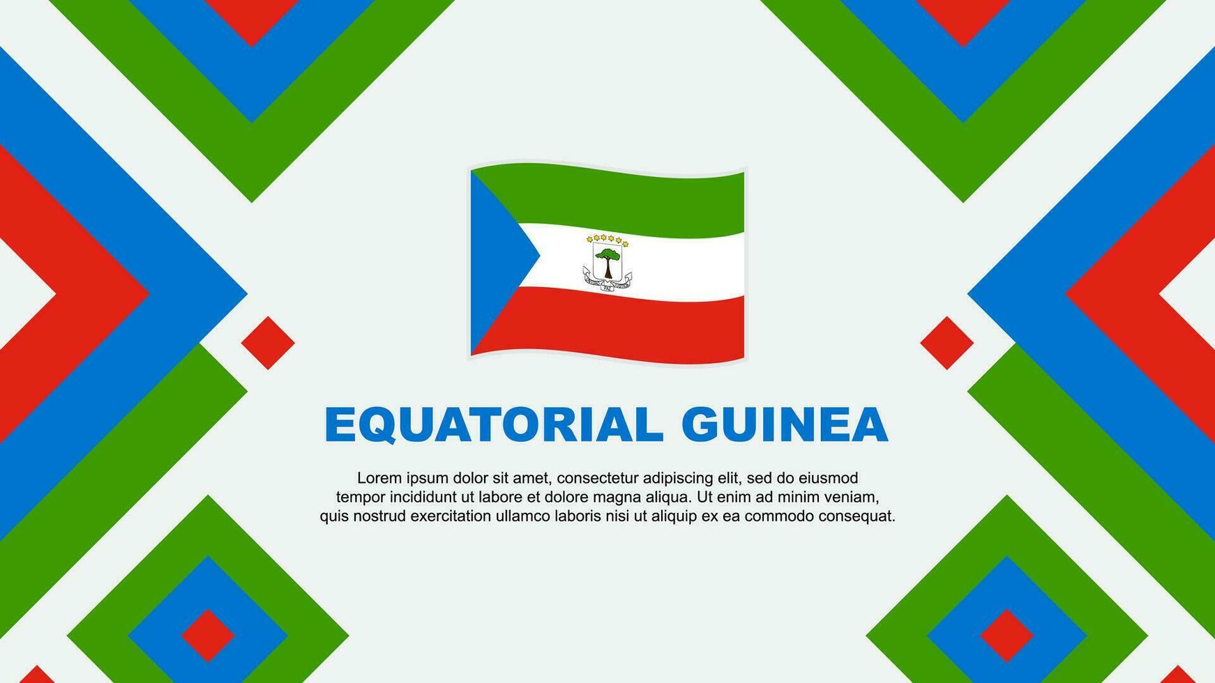 Equatorial Guinea Flag Abstract Background Design Template. Equatorial Guinea Independence Day Banner Wallpaper Vector Illustration. Equatorial Guinea Template