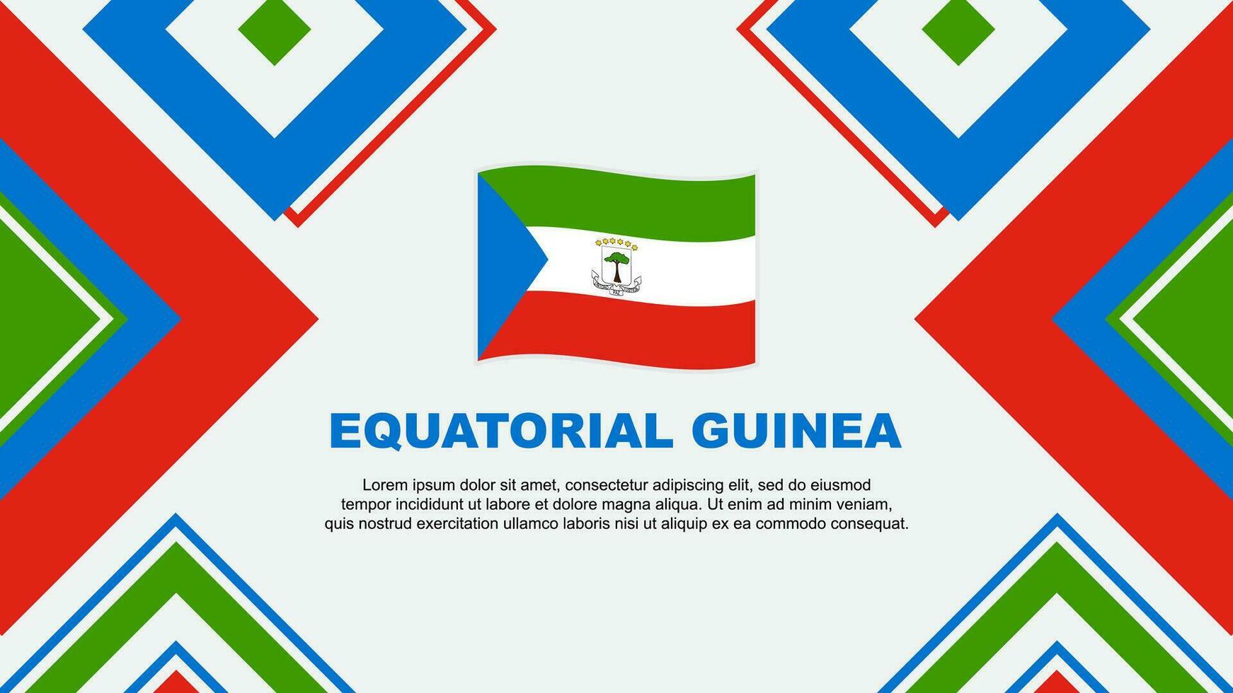 Equatorial Guinea Flag Abstract Background Design Template. Equatorial Guinea Independence Day Banner Wallpaper Vector Illustration. Equatorial Guinea Independence Day