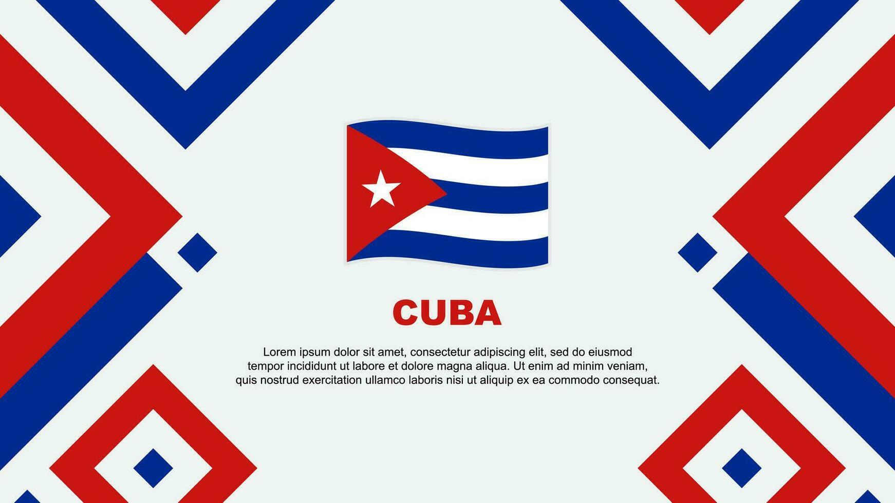 Cuba Flag Abstract Background Design Template. Cuba Independence Day Banner Wallpaper Vector Illustration. Cuba Template