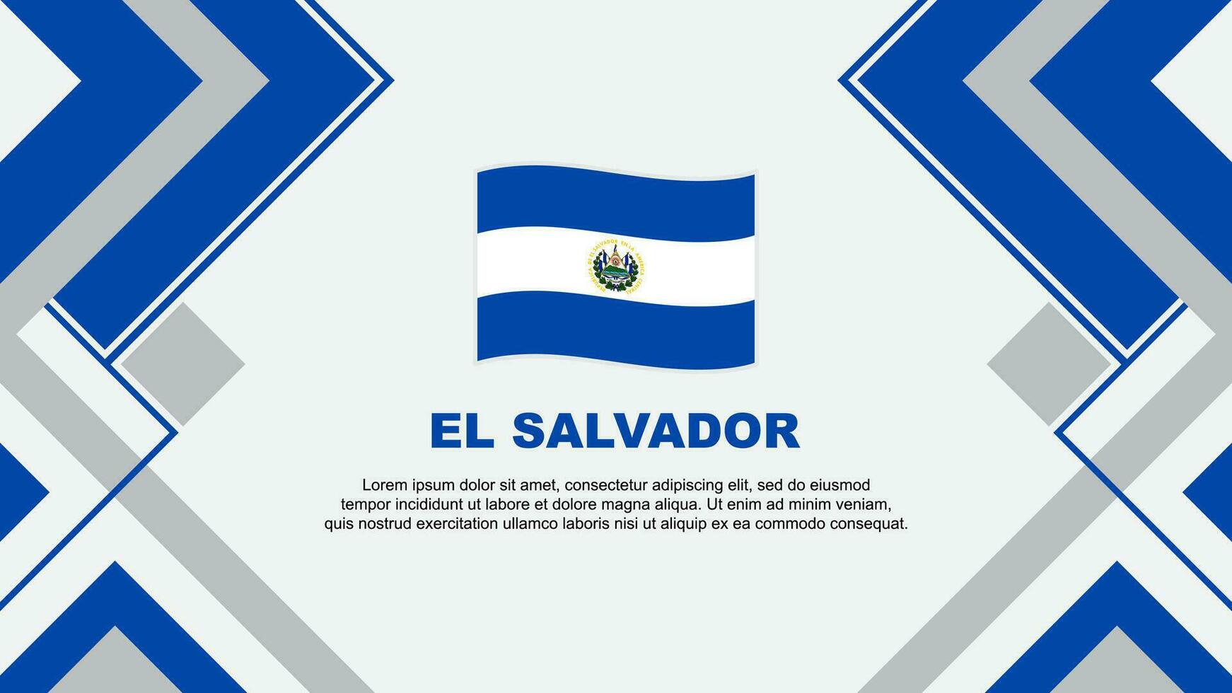 El Salvador Flag Abstract Background Design Template. El Salvador Independence Day Banner Wallpaper Vector Illustration. El Salvador Banner