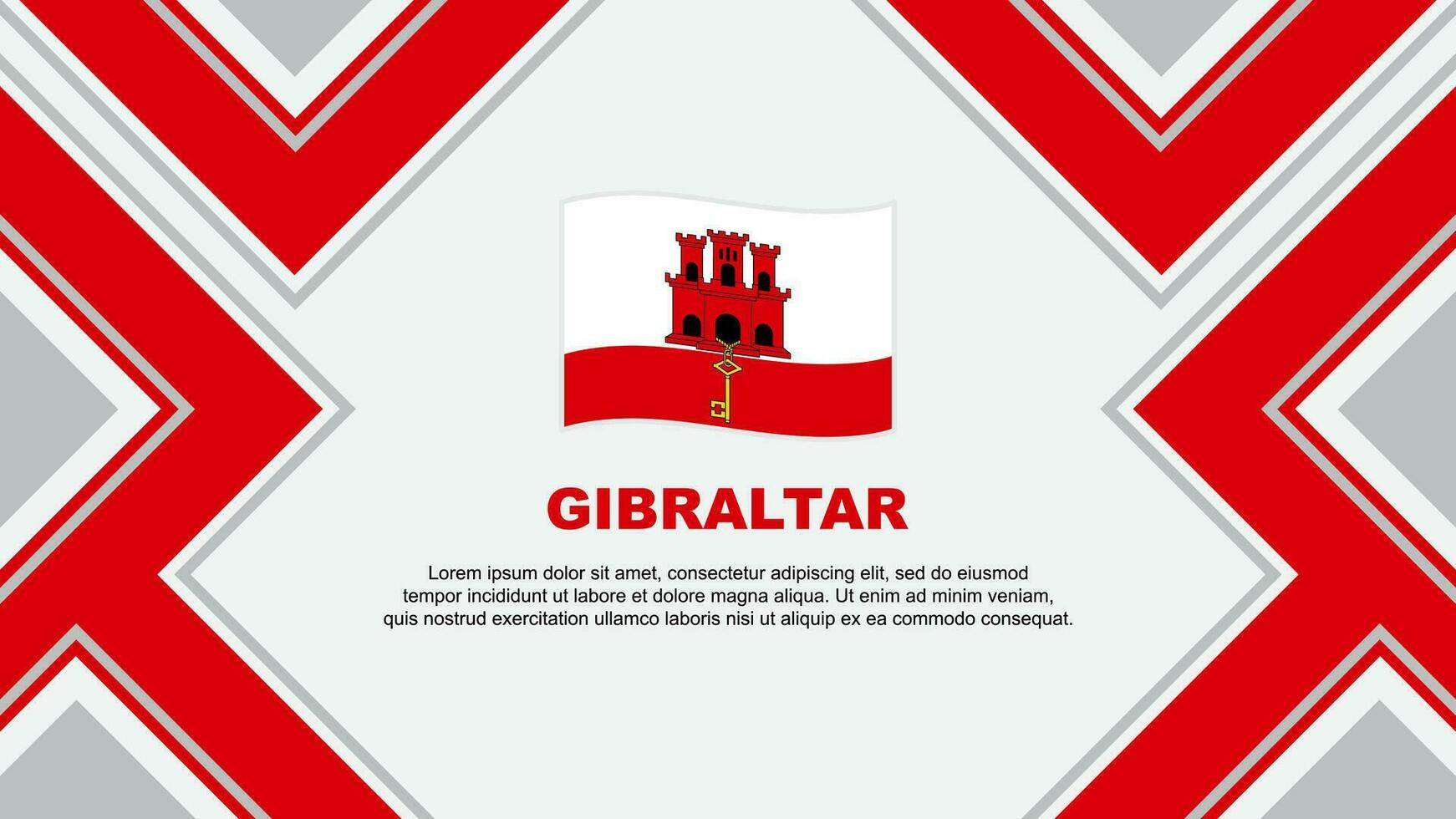 Gibraltar Flag Abstract Background Design Template. Gibraltar Independence Day Banner Wallpaper Vector Illustration. Gibraltar Vector