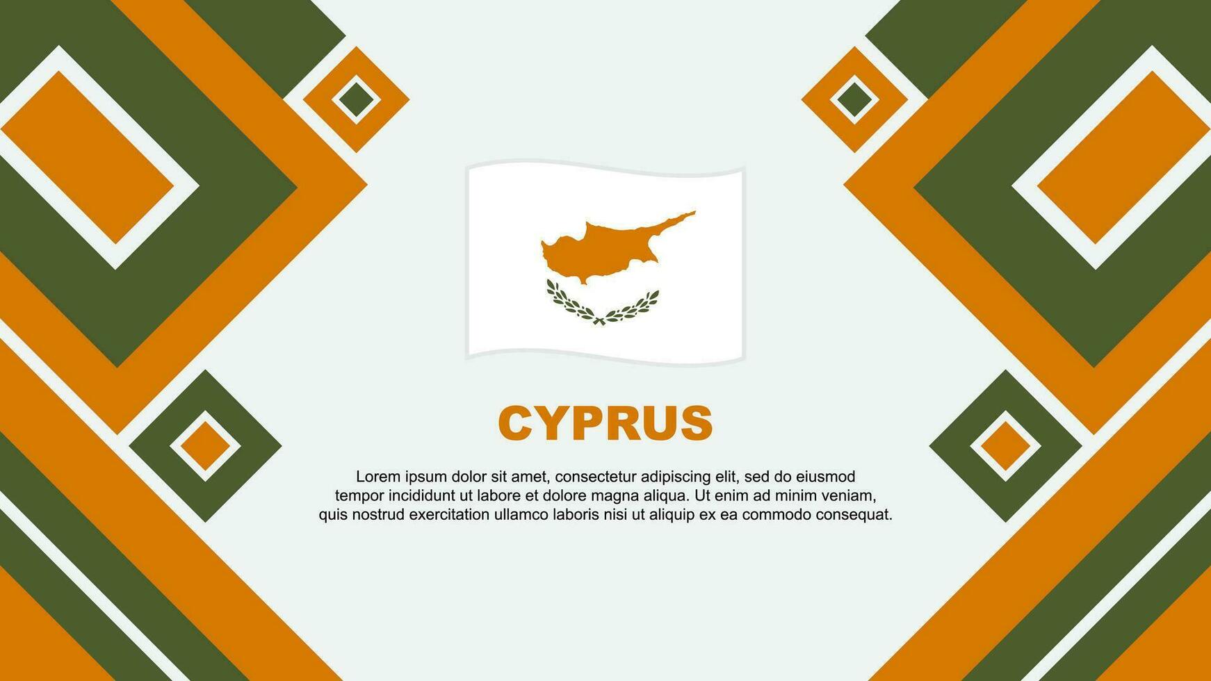 Chipre bandera resumen antecedentes diseño modelo. Chipre independencia día bandera fondo de pantalla vector ilustración. Chipre dibujos animados