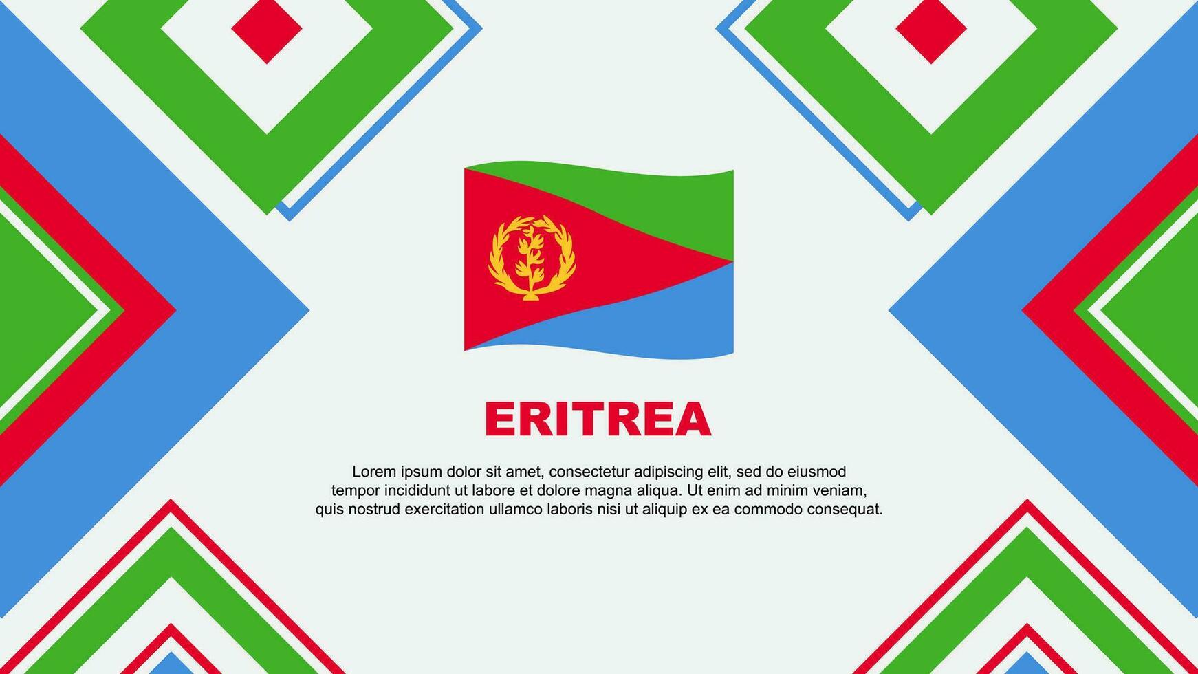 Eritrea Flag Abstract Background Design Template. Eritrea Independence Day Banner Wallpaper Vector Illustration. Eritrea Independence Day