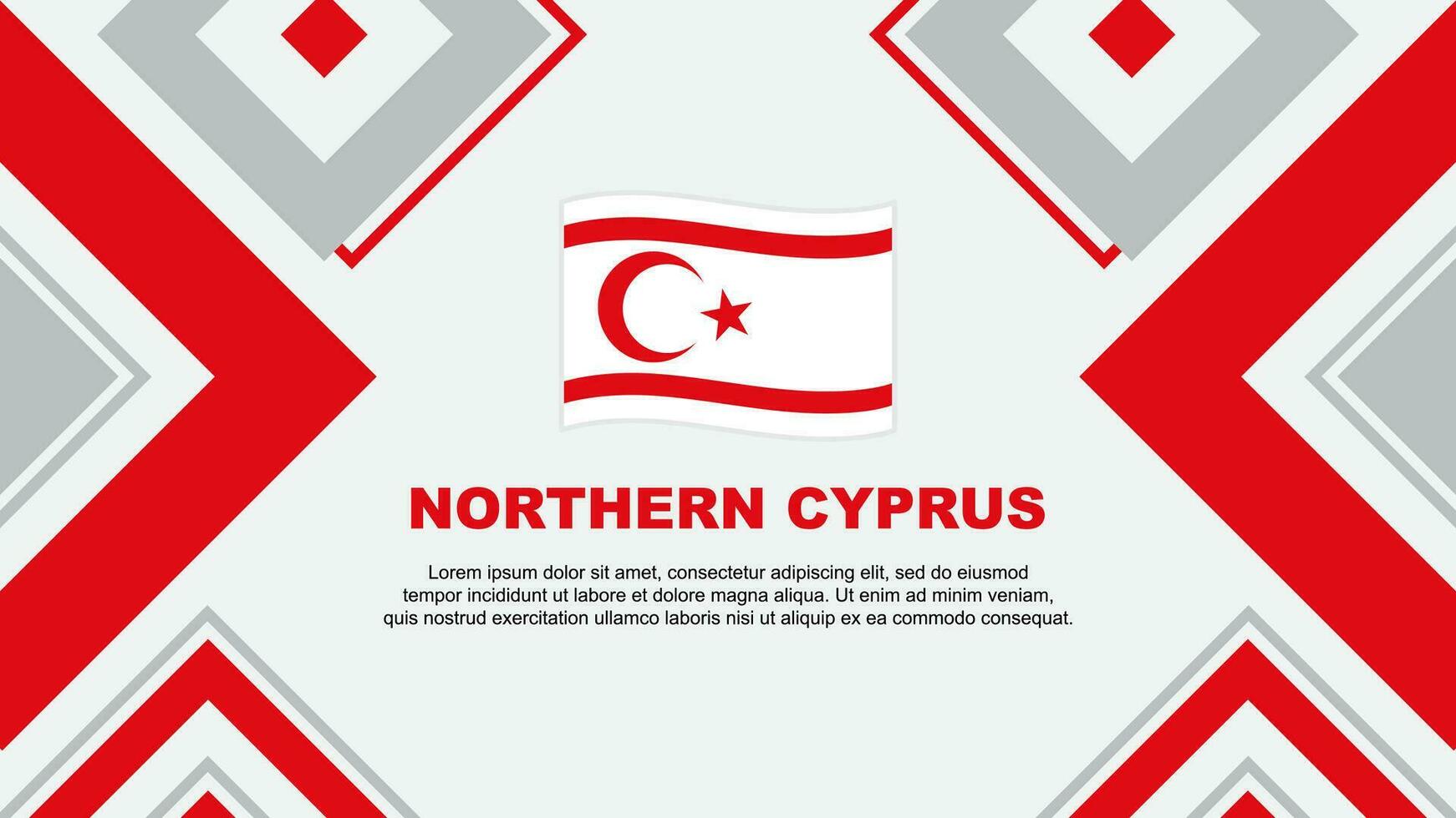 Northern Cyprus Flag Abstract Background Design Template. Northern Cyprus Independence Day Banner Wallpaper Vector Illustration. Northern Cyprus Independence Day