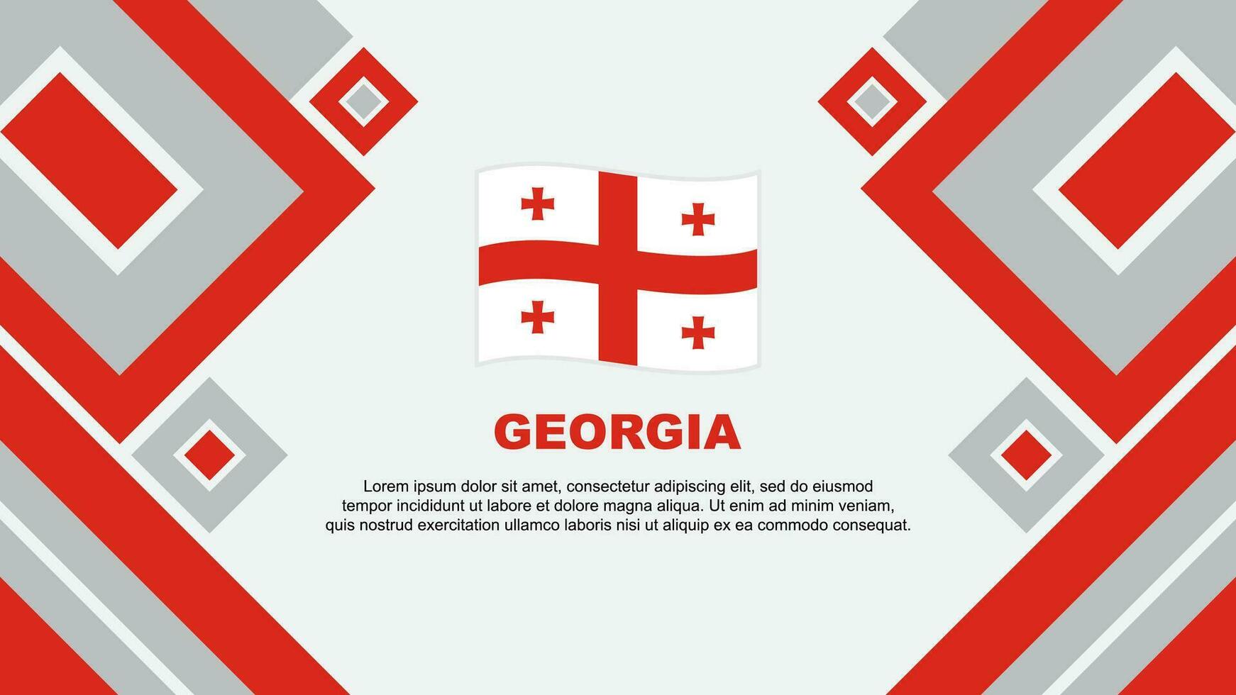 Georgia bandera resumen antecedentes diseño modelo. Georgia independencia día bandera fondo de pantalla vector ilustración. Georgia dibujos animados