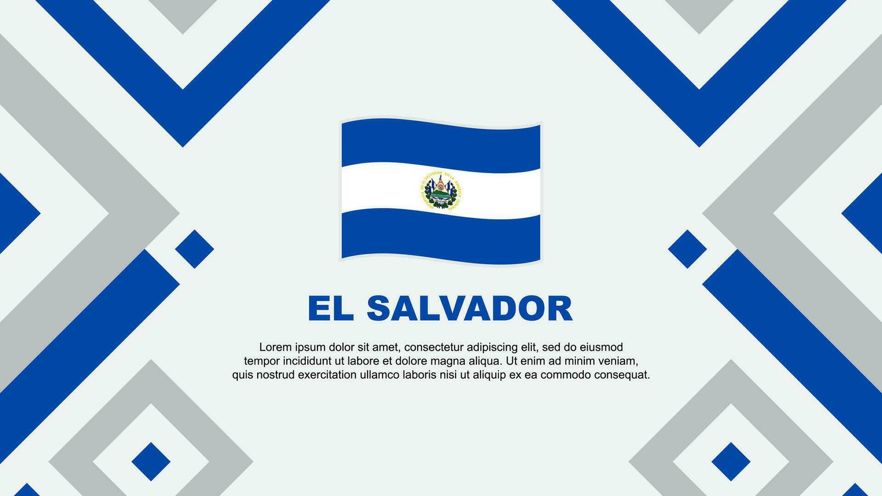 El Salvador Flag Abstract Background Design Template. El Salvador Independence Day Banner Wallpaper Vector Illustration. El Salvador Template