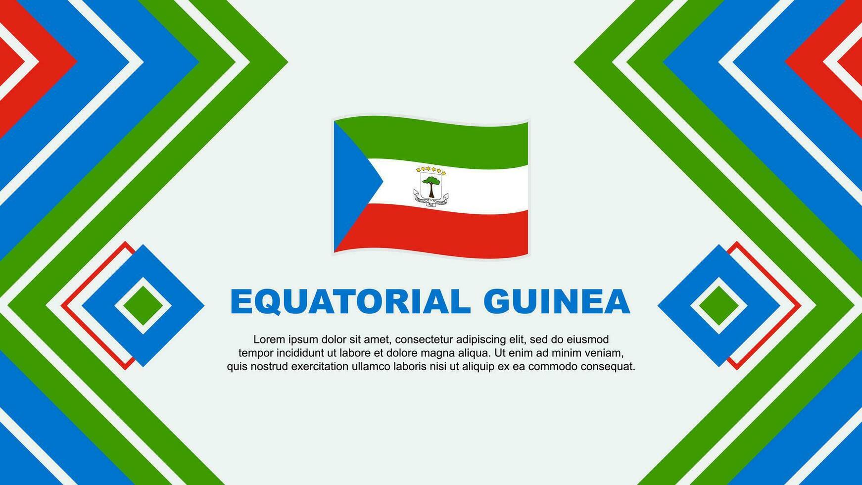 Equatorial Guinea Flag Abstract Background Design Template. Equatorial Guinea Independence Day Banner Wallpaper Vector Illustration. Equatorial Guinea Design