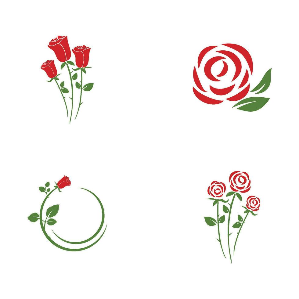 Beauty rose flower vector icon