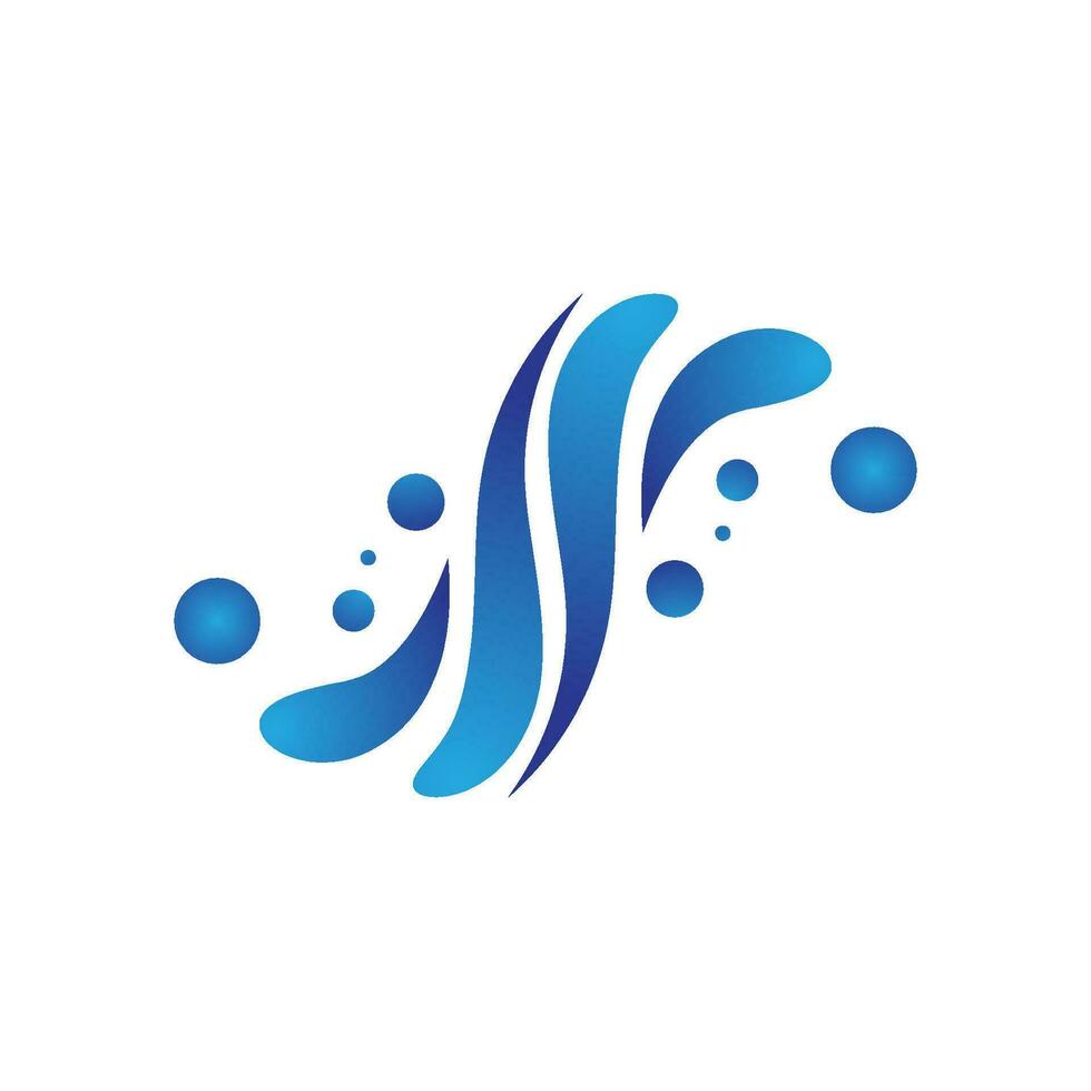Water wave icon vector