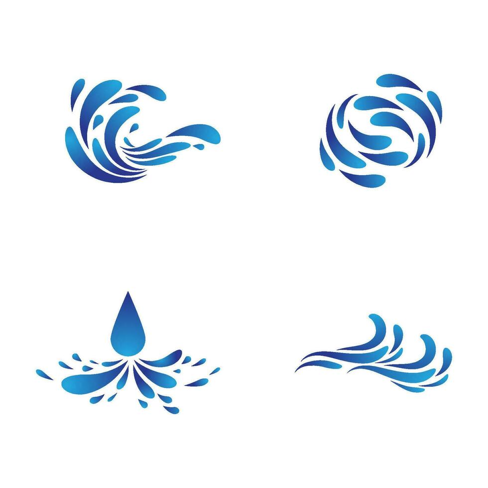 vector de icono de onda de agua