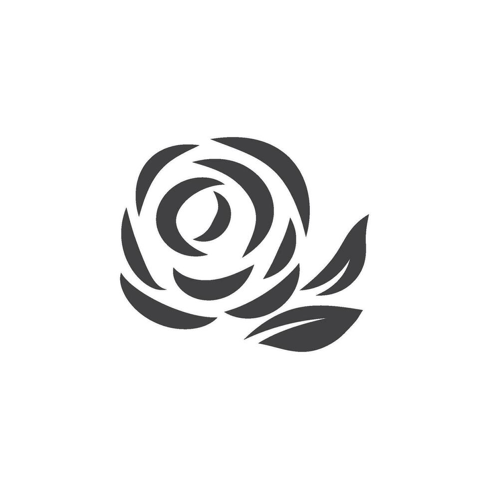 Beauty rose flower vector icon