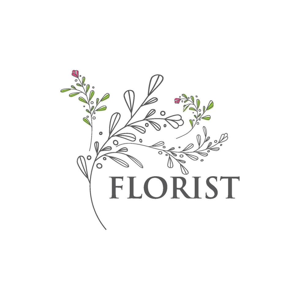 Beauty florist vector icon design